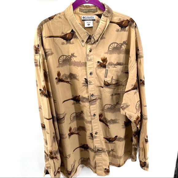 Columbia Pheasant hunting outdoors shirt button down collar casual XXL mens EUC - Picture 1 of 14